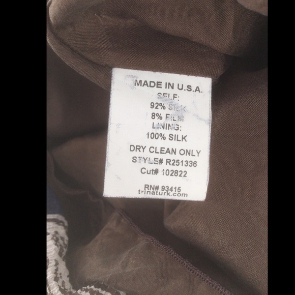 Trina Turk summer fall size 6 Fitted Brown & Blue Dressy Dress - Picture 11 of 11